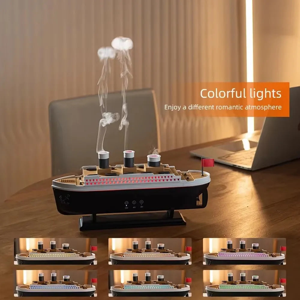 Titanic Air Humidifier 250ml – Difuzer me Drita, Avull dhe Kontroll me Telekomandë