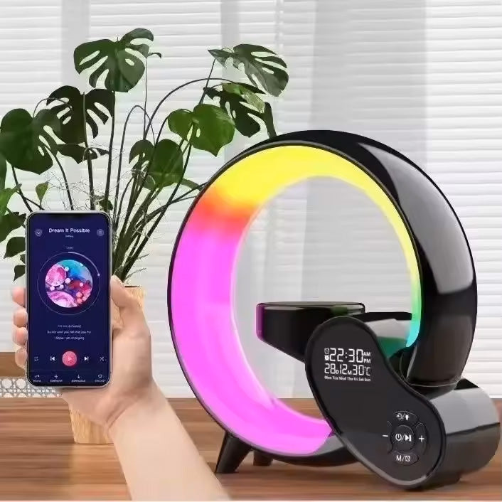 Altoparlant Bluetooth Inteligjent 7-në-1 – Karikim Wireless, Orë & Alarm