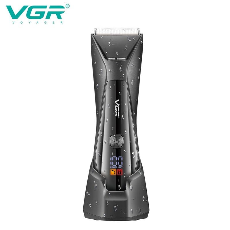VGR V-938 – Trimmer për Trup & Zona Delikate për Meshkuj | Tehë Qeramike, LED, Karikim Wireless, 90 Min Bateri
