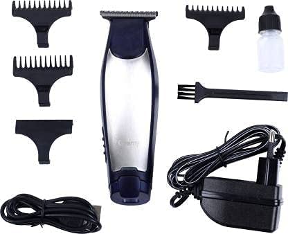 Geemy GM-6025 – Trimmer & Clipper Profesional, Wireless, 70 Min Përdorim, Teh Inoksi