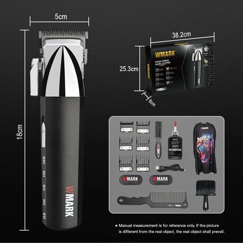 WMARK NG-2039 Ultra Premium Professional Hair Clipper – 9000 RPM Dual Speed Motor, Digital Display, Zinc Alloy Body & 180 min Runtime