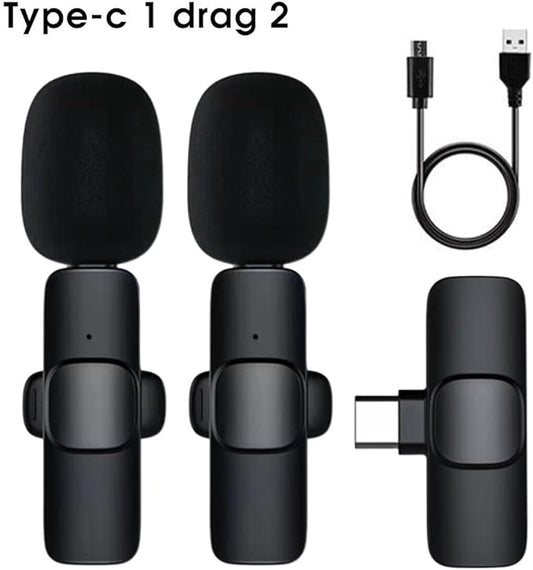 Mikrofon Profesional Wireless K9 Lavalier për Android – Mikrofon Pa Tela për Intervista, Video, Podcast & Vlog