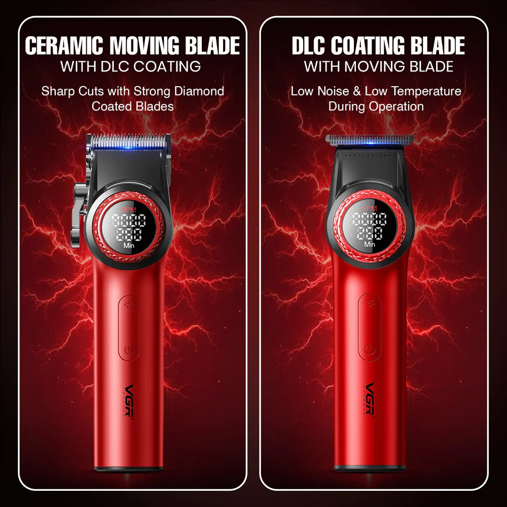 VGR V-001PRO & V-977 – Set Profesional, Motor BLDC deri në 9000 RPM, 21 Nivele Shpejtësie, Bateri 4600 mAh, në 3 Ngjyra