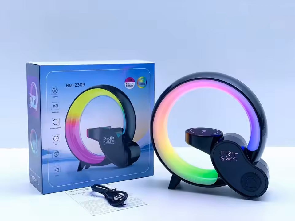 Altoparlant Bluetooth Inteligjent 7-në-1 – Karikim Wireless, Orë & Alarm