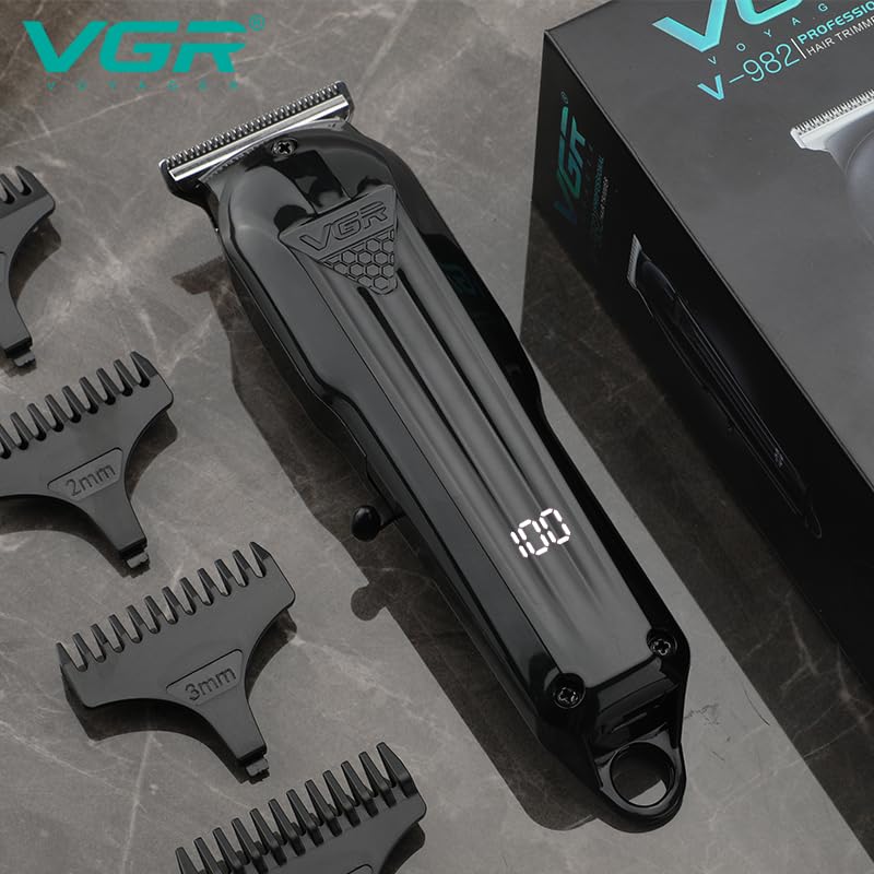 VGR V-982 – Makineri Profesionale për Qethje me Ekran Digjital, Bateri 600mAh