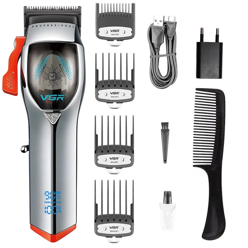 VGR V-647 – Trimmer Profesional me Motor Magnetik & Ekran LED