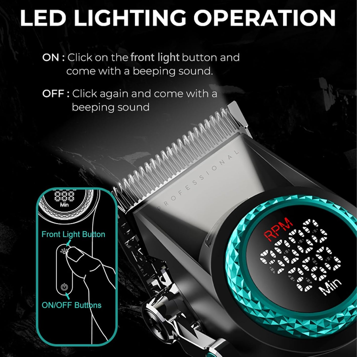 VGR V-001 - Makine Profesionale për Flokë dhe Mjekër, E Zezë