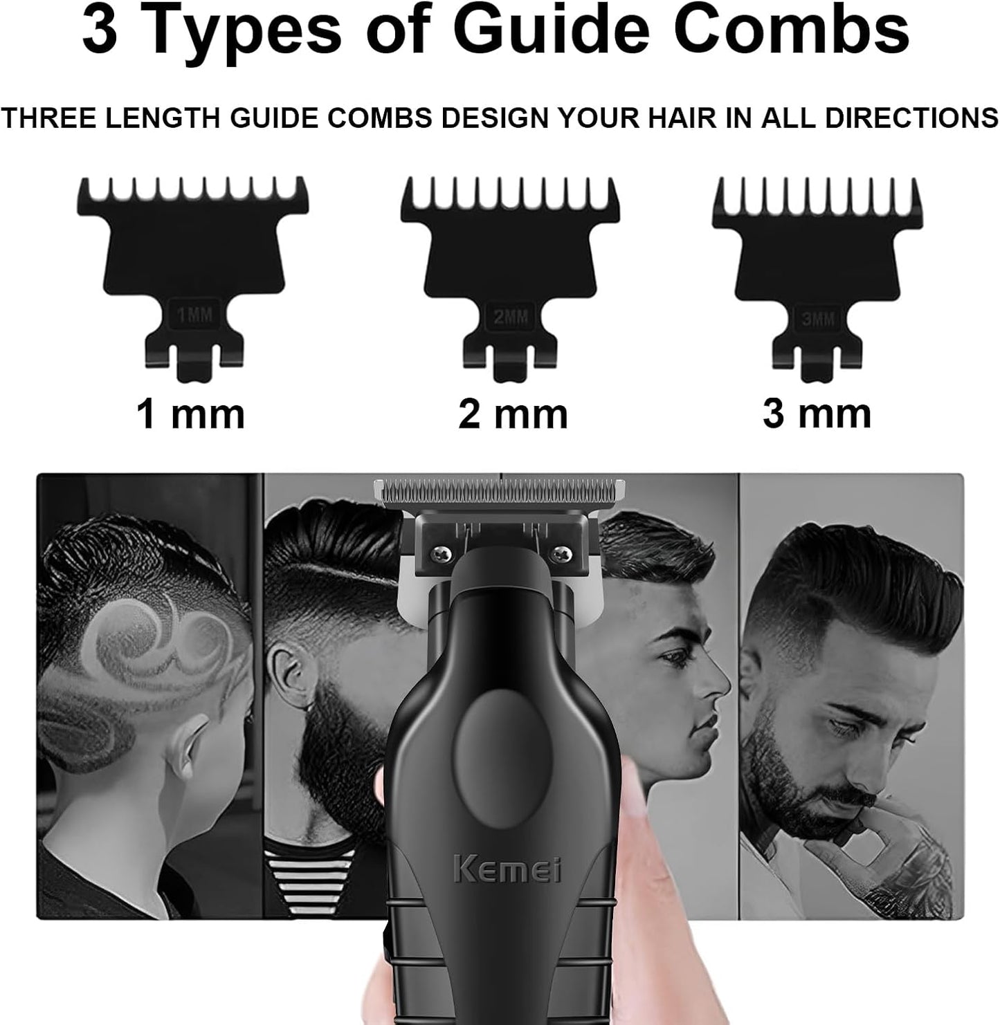 Kemei KM-2299 – Clipper, Zero-Gap, Teh T-Blade, Bateri 1200mAh, Rikarikueshme