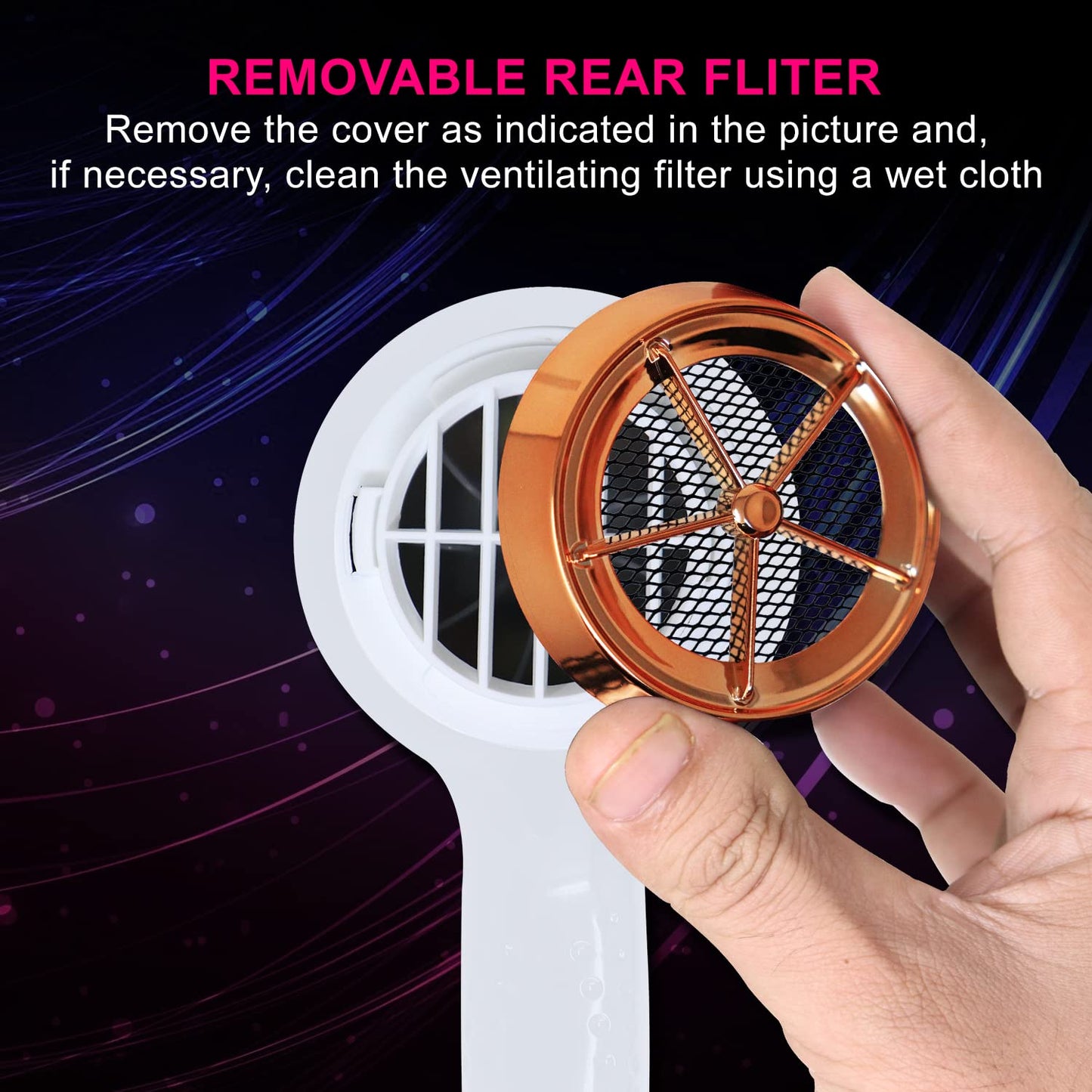 VGR V-414 – Tharëse Profesionale Flokësh 2200W me 3 Nivele Temperature, Ajër të Ftohtë dhe Motor AC