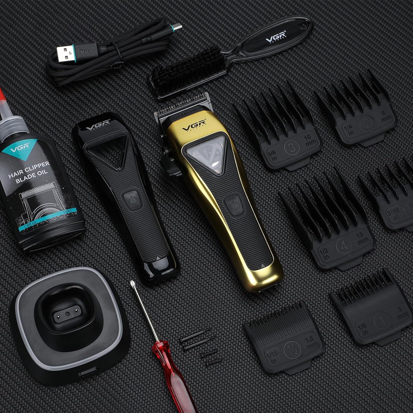 VGR 015 – Makine Profesionale Pa Kabllo për Flokë dhe Mjekër, Motor VECTOR 9000 RPM