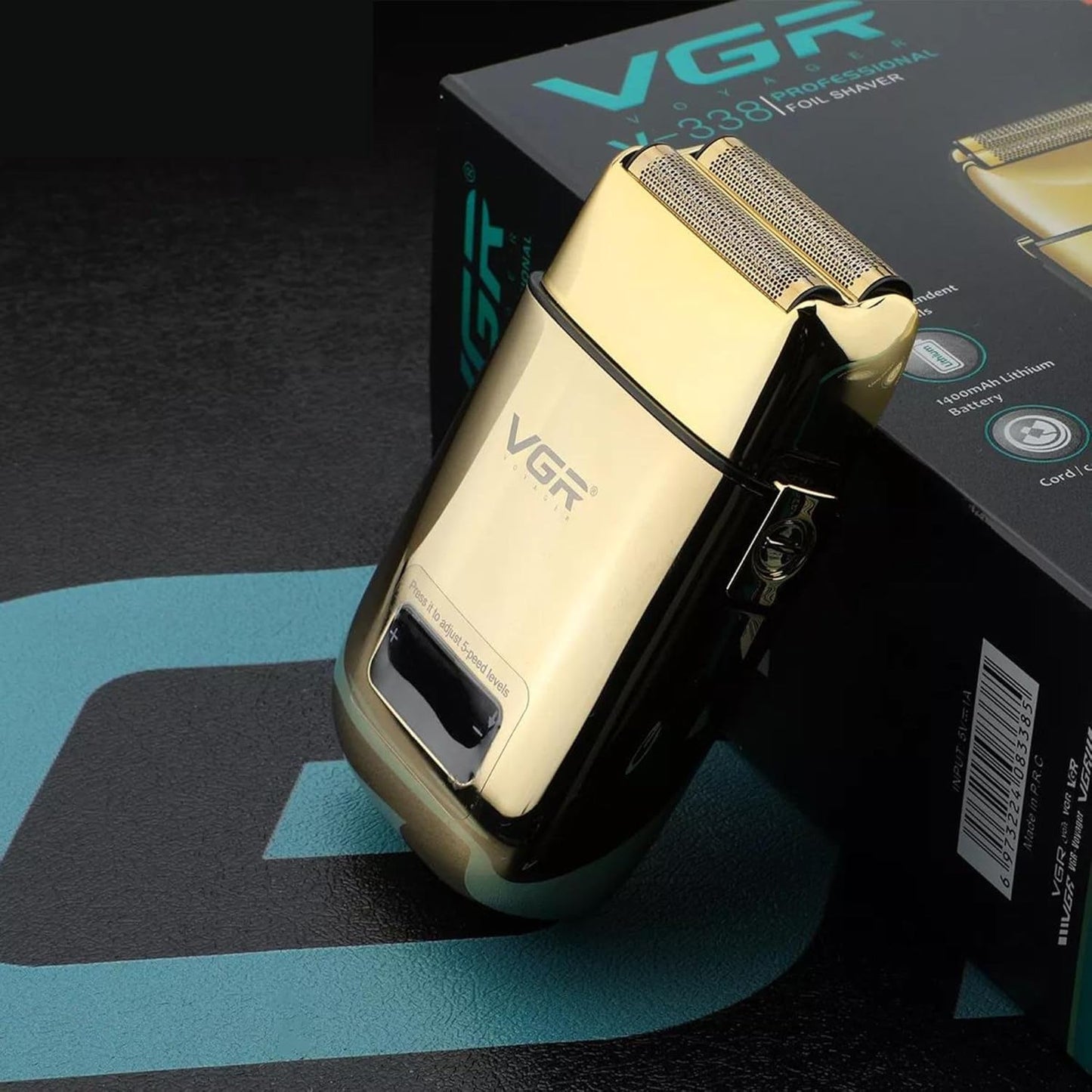 VGR V-338 – Rrojë Profesionale me 2 Folie, e Rikarikueshme me Motor të Fuqishëm dhe Bateri 1400mAh