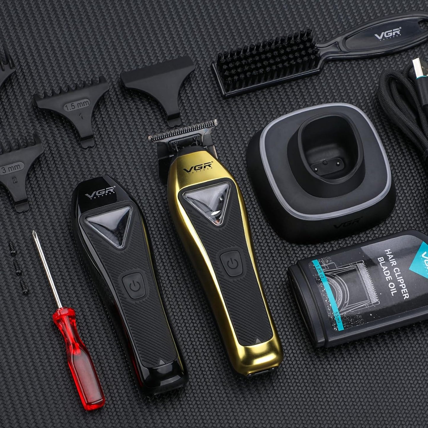 VGR V-994 Makine Profesionale – Motor 10,000 RPM, Teh DLC T-Blade, Zero Gapped, 150 Min Përdorim, Karikues Dock dhe Valixhe Udhëtimi