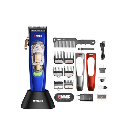 WMARK NG-9004 – Makinë Rroje Profesionale, 10000 RPM Maglev Motor, Zero-Gapped DLC Blade, Bateri 2500mAh, Dock Ngarkimi & 6 Krehëza