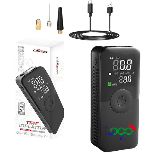 AEER Pompë Ajri Portative me Power Bank & Dritë LED – Fryrës Inteligjent për Makinë, Biçikletë dhe Përdorim Emergjent