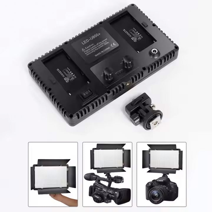 Dritë Profesionale LED AEVYVKV LED-600 – Panel për Fotografim & Video me Temperaturë të Rregullueshme 3200K-5600K