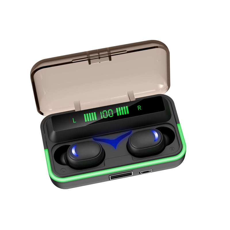 TWS Wireless Earphones E10 me Mikrofon, Ambient Light & BT 5.1 JL Chipset – 1200mAh LED Charging Case