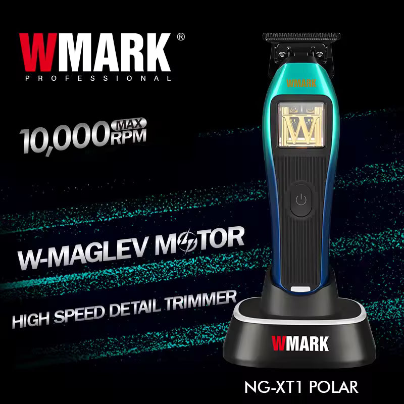 WMARK NG-XT1 Vector Motor Detail Trimmer – Makineri Profesionale për Prerje Precize Flokësh dhe Mjekre (10,000RPM, 2000mAh, Thika DLC 0.1mm)