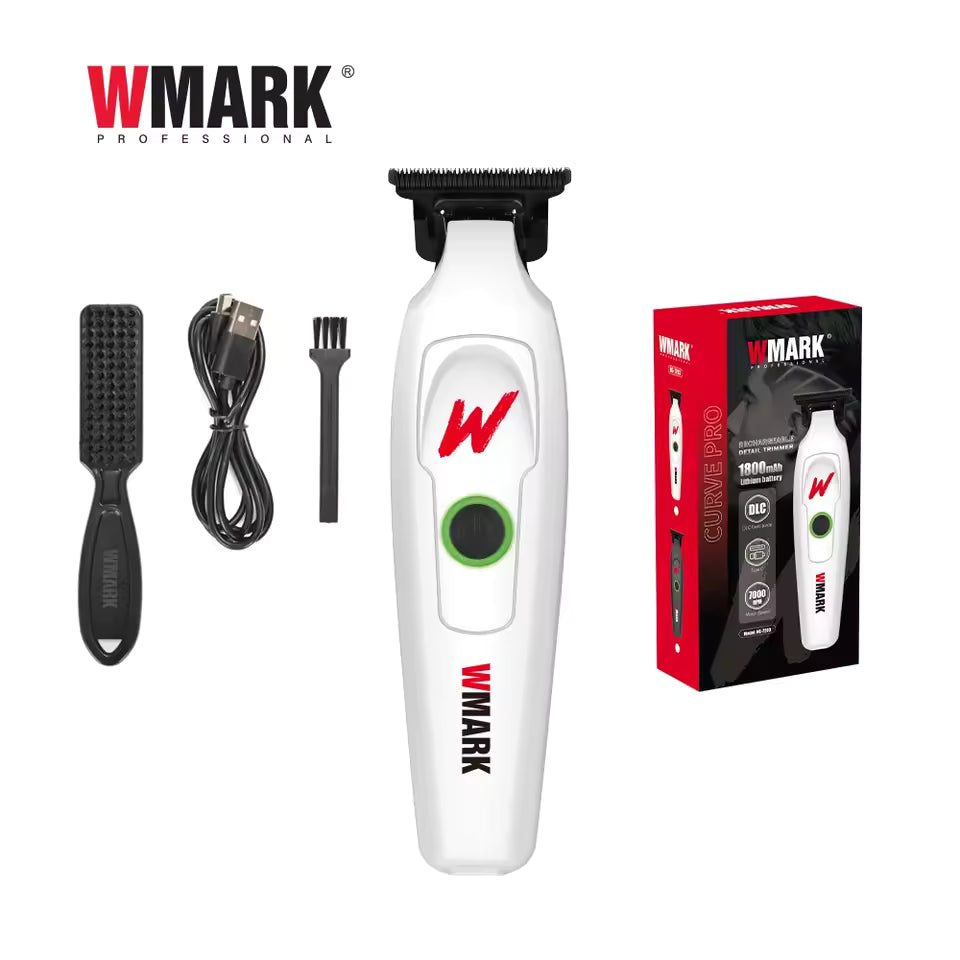 WMARK NG-7203 Professional Detail Trimmer – 7000RPM Motor, 200min Runtime, Rechargeable Electric Clipper for Barber & Home Use