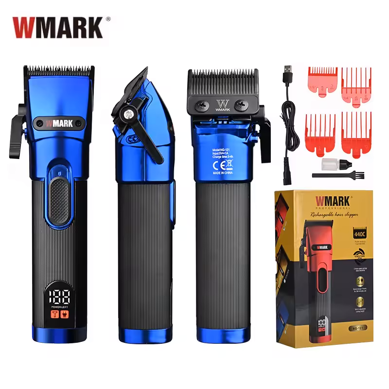 WMARK NG-121 – Kliperi Profesional me 7000RPM, Teh Qeramike & Bateri 240 Minuta