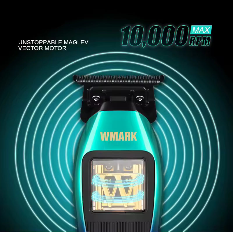 WMARK NG-XT1 Vector Motor Detail Trimmer – Makineri Profesionale për Prerje Precize Flokësh dhe Mjekre (10,000RPM, 2000mAh, Thika DLC 0.1mm)