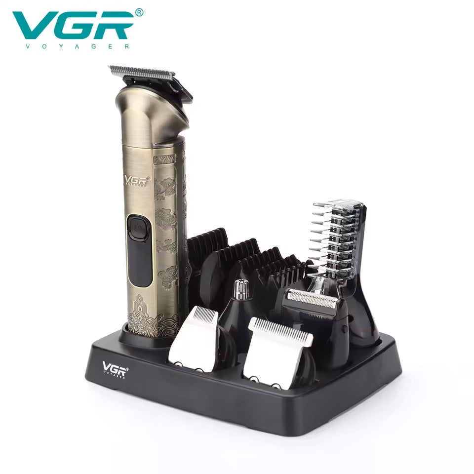 VGR V-109 – Set profesional 6-në-1 i papërshkueshëm nga uji, për flokë, mjekër, hundë dhe trup