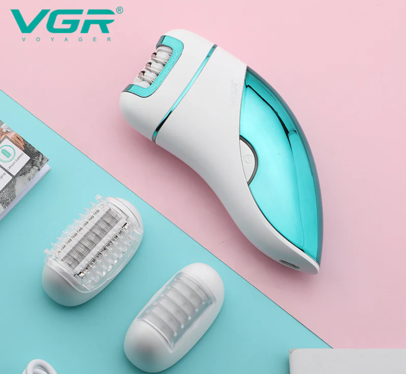 VGR V-731 3 në 1 Epilator Profesional për Femra | Trimmer, Rroje & Pastrim Fytyre – Pa Kabllo