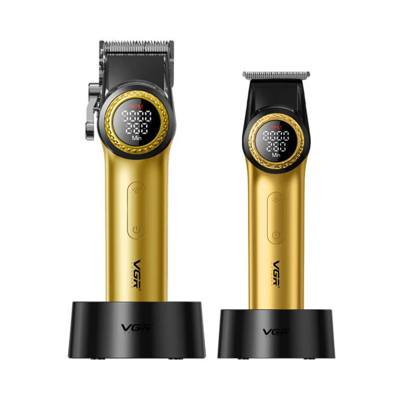 VGR V-001PRO & V-977 – Set Profesional, Motor BLDC deri në 9000 RPM, 21 Nivele Shpejtësie, Bateri 4600 mAh, në 3 Ngjyra