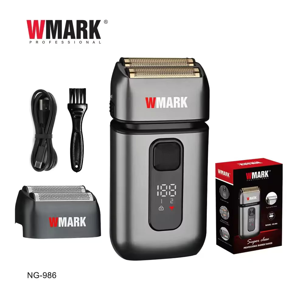 WMARK NG-986 – Shaver Elektrik Profesional për Burra | Foil Shaver me Twin Blade | USB Rechargeable
