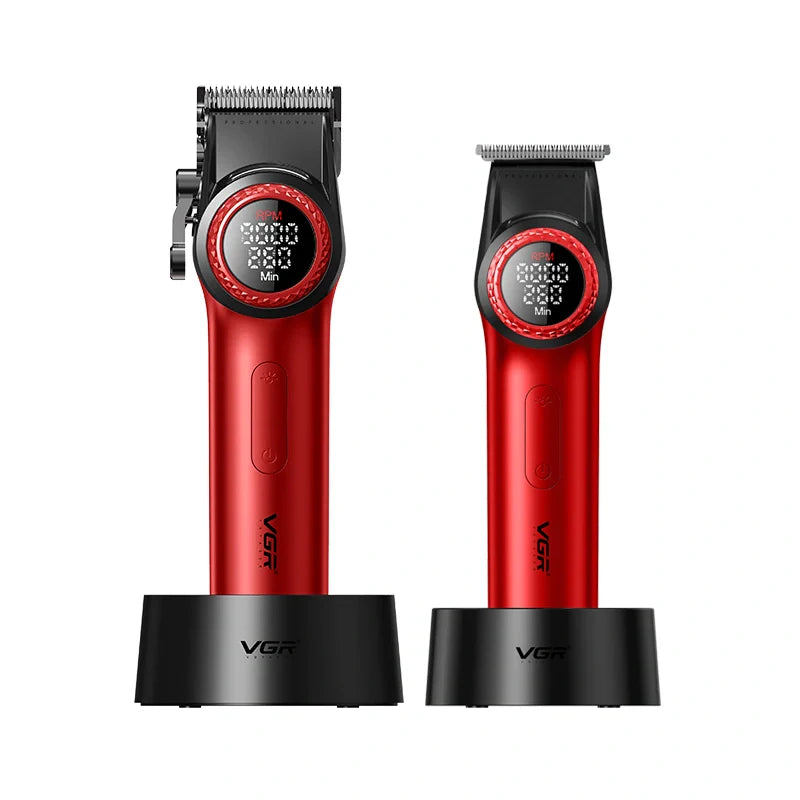 VGR V-001PRO & V-977 – Set Profesional, Motor BLDC deri në 9000 RPM, 21 Nivele Shpejtësie, Bateri 4600 mAh, në 3 Ngjyra