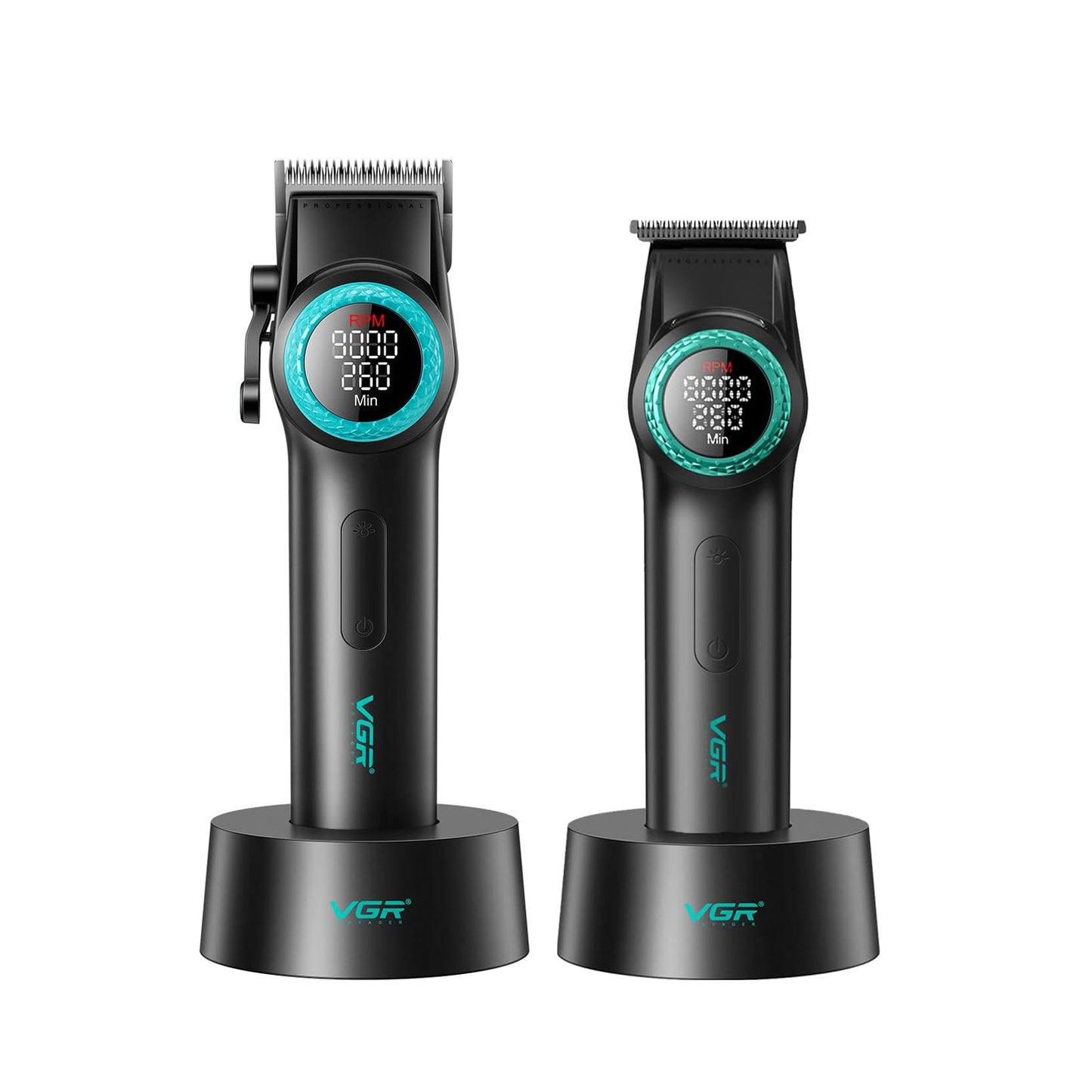 VGR V-001PRO & V-977 – Set Profesional, Motor BLDC deri në 9000 RPM, 21 Nivele Shpejtësie, Bateri 4600 mAh, në 3 Ngjyra