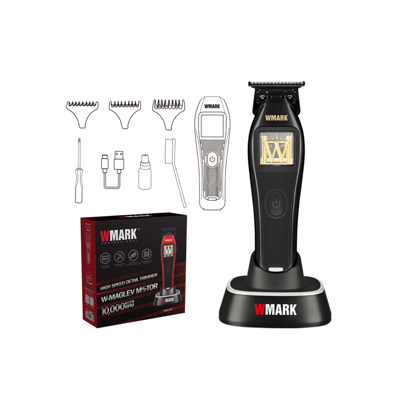 WMARK NG-XT1 Vector Motor Detail Trimmer – Makineri Profesionale për Prerje Precize Flokësh dhe Mjekre (10,000RPM, 2000mAh, Thika DLC 0.1mm)