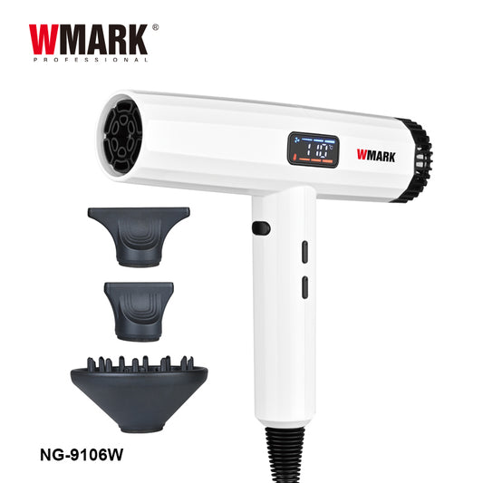 WMARK NG-9106W Professional Hair Dryer – 110,000 RPM DC Motor, 3 Speeds & 3 Heat Levels