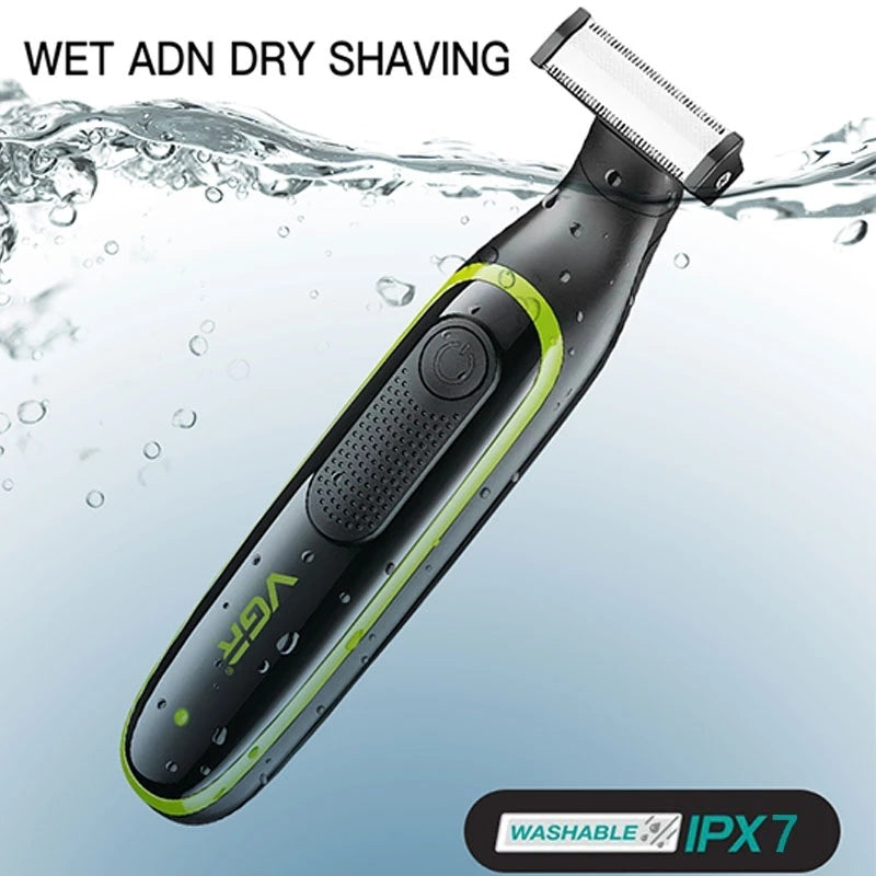 VGR V-017 Waterproof Electric Shaver – Makinë Rroje Profesionale me USB Rechargeable, IPX5 Waterproof