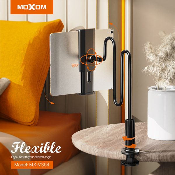 Mbajtës i Rregullueshëm për Tablet & Telefon – Krah i Gjatë 80cm me Rrotullim 360°