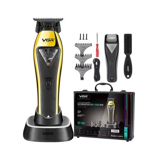 VGR V-994 Makine Profesionale – Motor 10,000 RPM, Teh DLC T-Blade, Zero Gapped, 150 Min Përdorim, Karikues Dock dhe Valixhe Udhëtimi