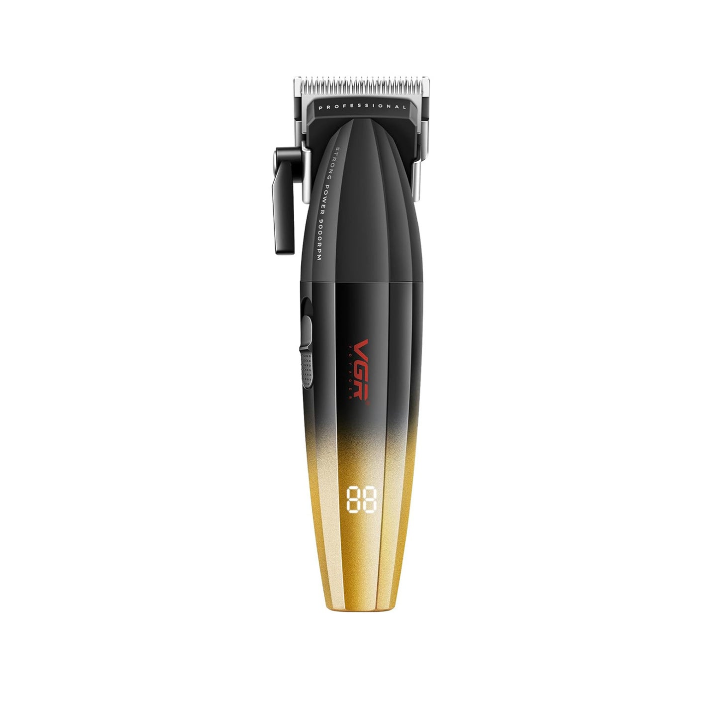 VGR 003 – Makinë Profesionale për Flokë dhe Mjekër, 9000 RPM, Ekran LED, Gold