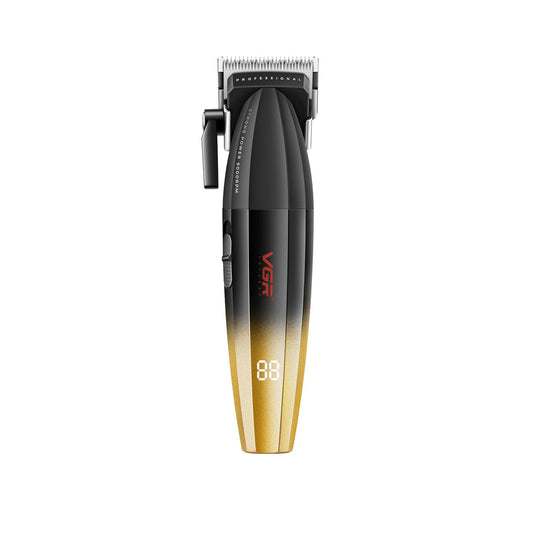VGR 003 – Makinë Profesionale për Flokë dhe Mjekër, 9000 RPM, Ekran LED, Gold