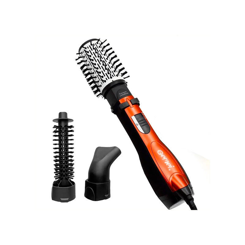 Gemei GM-4828 PRO – Tharëse & Furçë Stilimi 3-në-1 me Jonizim dhe Rrotullim Automatik