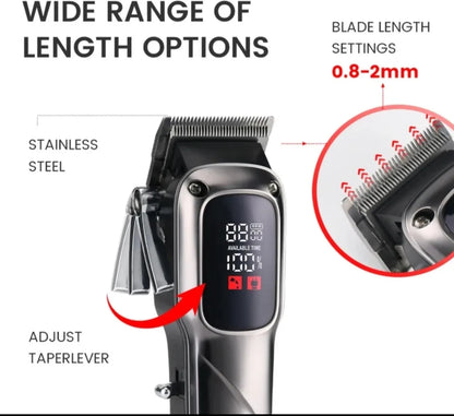 Geemy GM8051 Professional Hair Clipper & Trimmer | 180 min Runtime, 6 Length Settings, Stainless Steel Blade