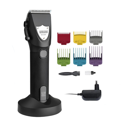 WMARK NG-2031 Trimmer Profesional Zero Gapped – 6500 RPM, Ekran Dixhital, 240 Min Punë, Bazë Karikimi & 6 Krehera