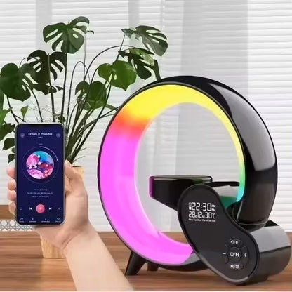 Altoparlant Bluetooth Inteligjent 7-në-1 – Karikim Wireless, Orë & Alarm