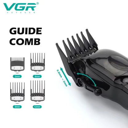 VGR V-002 Trimmer Profesional – 9000 RPM, Motor Magnetik, Pa Kabëll & i Rikarikueshëm