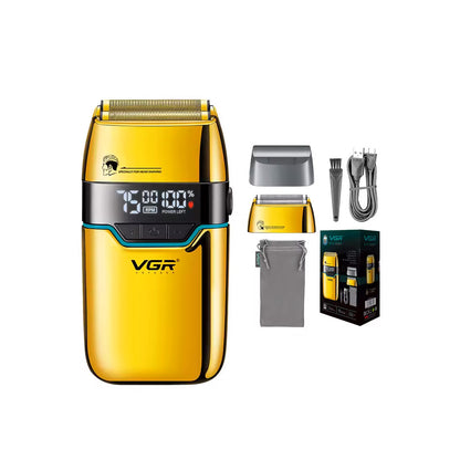 VGR V-350 – Makinë Profesionale për Rruarje me Dy Folje Fleksibile, 3 Shpejtësi (6500/7000/7500 RPM) dhe Bateri të Fuqishme 1200mAh