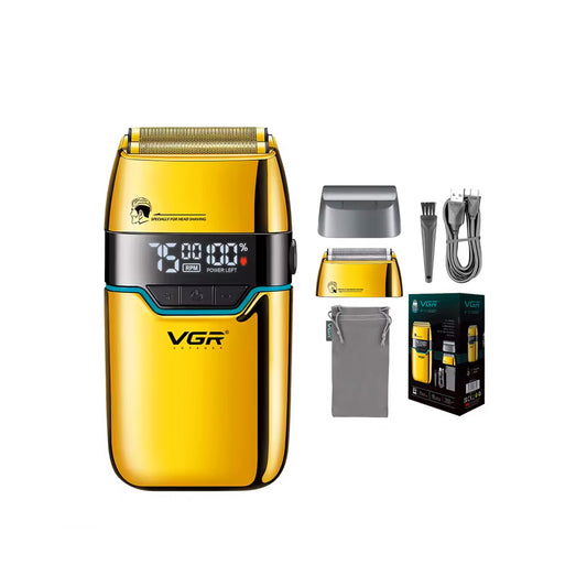 VGR V-350 – Makinë Profesionale për Rruarje me Dy Folje Fleksibile, 3 Shpejtësi (6500/7000/7500 RPM) dhe Bateri të Fuqishme 1200mAh