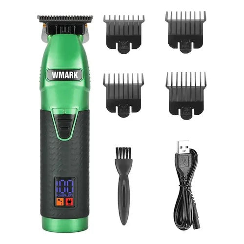 WMARK NG-318 Professional Detail Trimmer – Digital Display Cordless T-Blade Hair Clipper 0.1mm Outliner