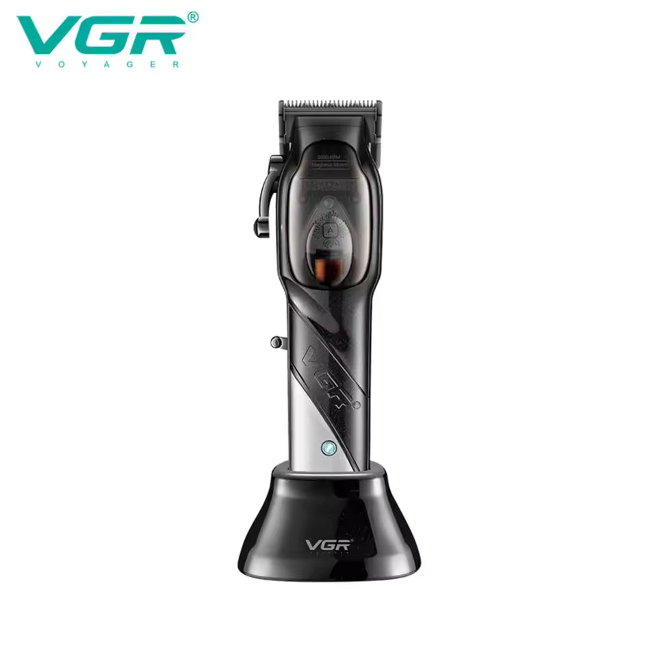 VGR V-002 Trimmer Profesional – 9000 RPM, Motor Magnetik, Pa Kabëll & i Rikarikueshëm