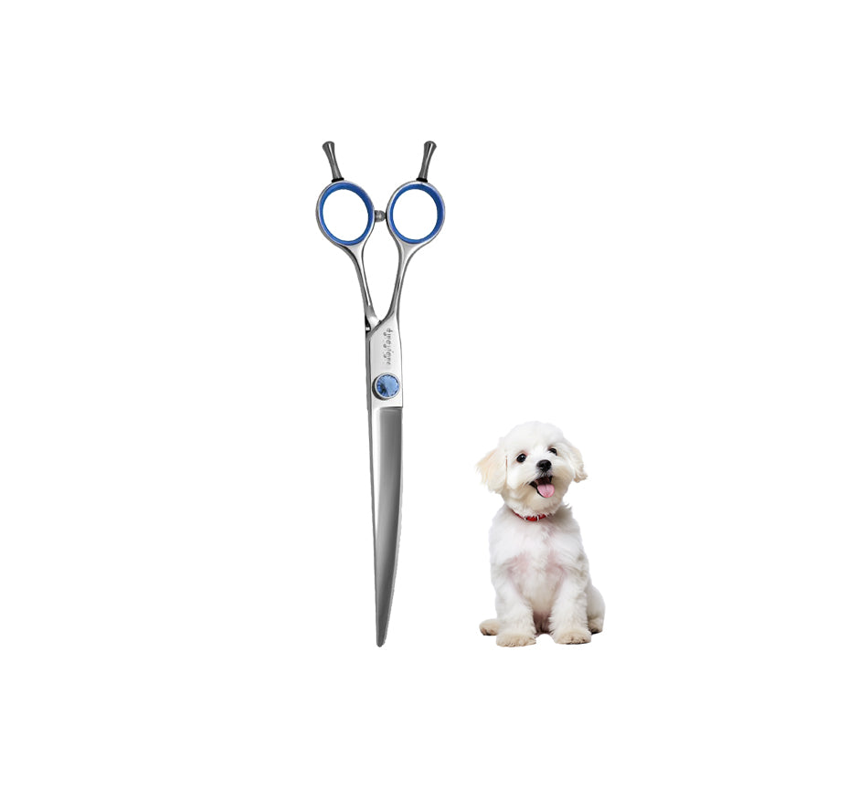 Gërshërë Profesionale për Qen dhe Mace – 7” Curved, Made in Italy