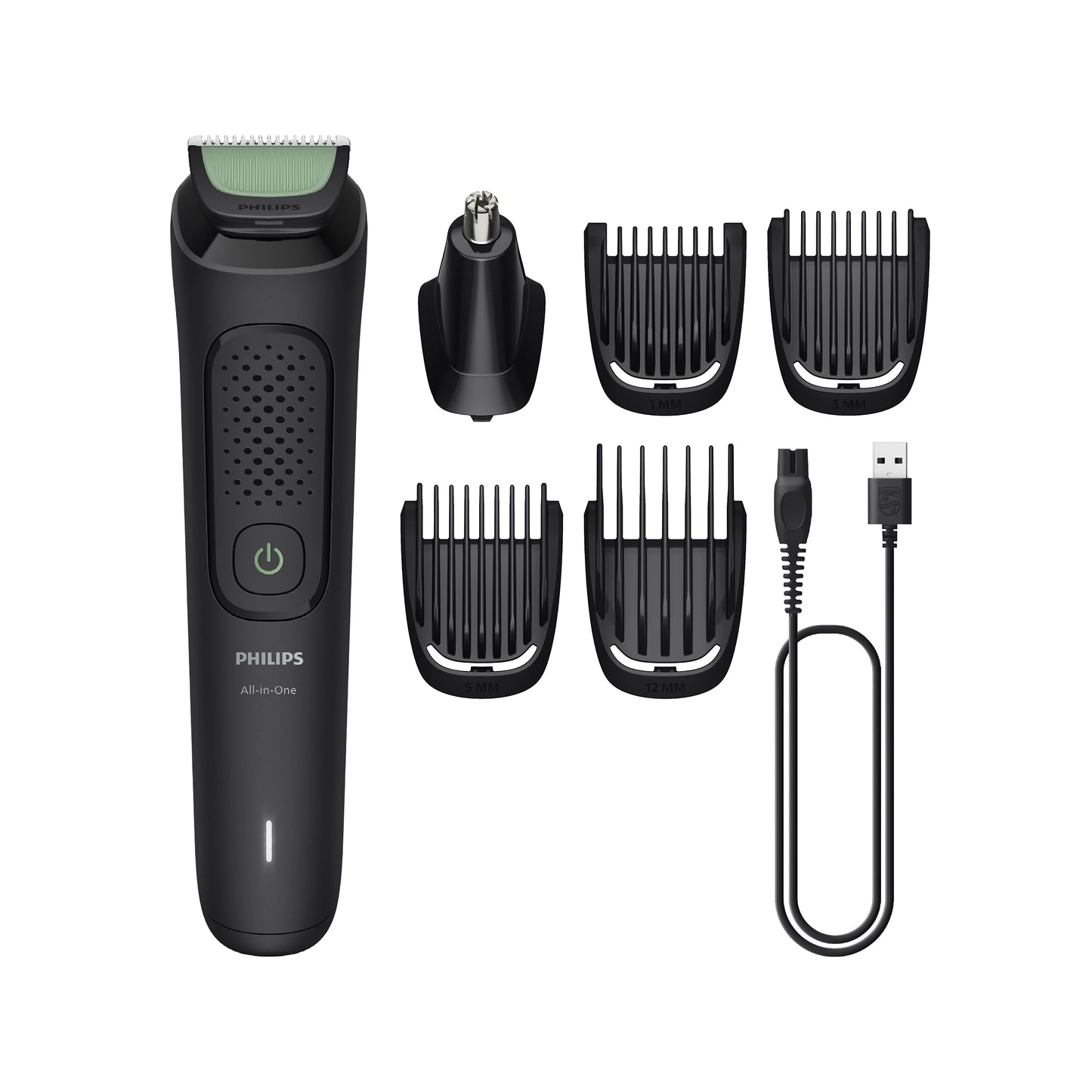 Philips MG3915/15 All-in-One Trimmer 3000 Series – 6-in-1 Grooming Kit për Mjekër, Flokë dhe Trup me Self-Sharpening Blades & LED Charging