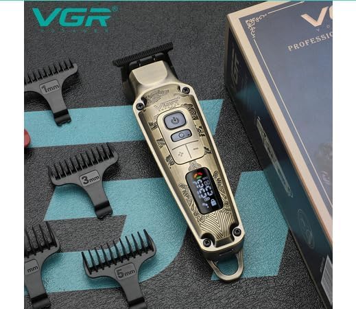 VGR V-901 Makinë Profesionale për Prerje Flokësh pa Kabllo – 240 Min Bateri, USB, Teh Inox