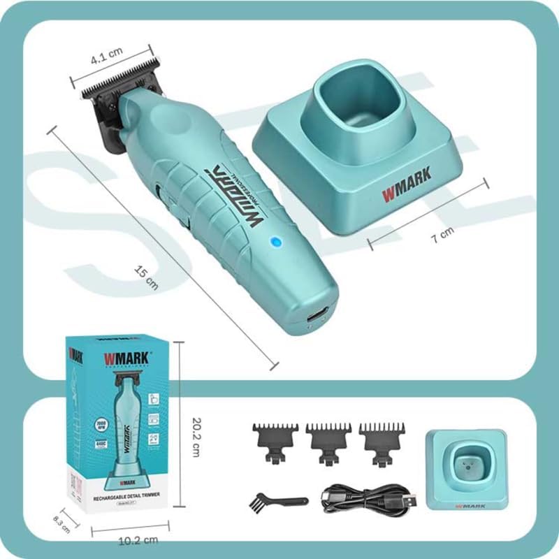 WMARK Ng-317 – Makine Profesionale 0mm Zero Gapped për Berbera, Motor Rotativ 7000 RPM, 180 Min Koha e Përdorimit, Pod Karikimi